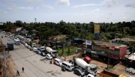 Vehicles queue for diesel and petrol as they wait for a bowser since yesterday, amid the country's economic crisis, in Colombo, Sri Lanka, June 23, 2022. Reuters/Dinuka Liyanawatte