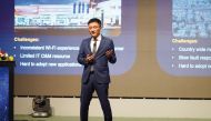 David Shi, President, Huawei Enterprise Business Group, Middle East speaking during the event.