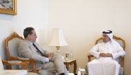 Minister of State for Foreign Affairs H E Sultan bin Saad Al Muraikhi meeting Ambassador of the Republic of Malta to Qatar H E Charles Sultana yesterday.