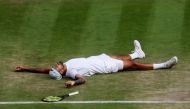 Australia's Nick Kyrgios after winning his quarter final match against Chile's Cristian Garin. (Reuters/Paul Childs)