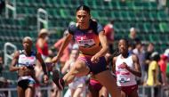 Sydney McLaughlin wins the women's 400m hurdles in a world record 51.41 during the USA Championships at Hayward Field. / Kirby Lee-USA TODAY Sports/File Photo

