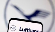 Lufthansa logo is seen displayed in this illustration taken, May 3, 2022. (REUTERS/Dado Ruvic)
