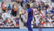 India's Jasprit Bumrah celebrates bowling out England's Liam Livingstone. (Reuters/Andrew Couldridge)