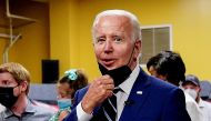 US President Joe Biden during a visit to a COVID-19 vaccination clinic in Washington, US, on June 21, 2022. (REUTERS/Kevin Lamarque)