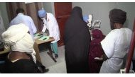Patients receiving treatment at Hamad bin Khalifa Hospital in Boutilimit, Mauritania.