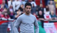 July 8, 2022 Arsenal manager Mikel Arteta reacts REUTERS/Lukas Barth

