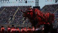 General view of the raging bull during the opening ceremony Reuters/Hannah Mckay

