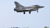 A Taiwan Air Force Mirage 2000-5 aircraft lands at Hsinchu Air Base in Hsinchu, Taiwan August 7, 2022. REUTERS/Ann Wang