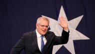 Scott Morrison, leader of the Australian Liberal Party, arrives to address supporters in Sydney, Australia, May 21, 2022. REUTERS/Loren Elliott//File Photo