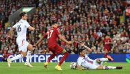 Crystal Palace's Joel Ward in action with Liverpool's Darwin Nunez Reuters/Peter Powell 