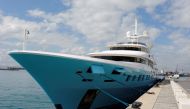 The Axioma superyacht belonging to Russian oligarch Dmitrievich Pumpyansky who is on the EU's list of sanctioned Russians is seen docked at a port, amid Russia's invasion of Ukraine, in Gibraltar, on March 21, 2022. Reuters