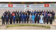 Tunisia's President Kais Saied poses for a group photo with officials and heads of delegations participating at the Tokyo International Conference on African Development (TICAD) in Tunis, Tunisia August 27, 2022. Tunisian Presidency/Handout via REUTERS