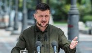 FILE PHOTO - Ukraine's President Volodymyr Zelenskiy attends a joint news briefing with Poland's President Andrzej Duda, amid Russia's attack on Ukraine, in Kyiv, Ukraine August 23, 2022. REUTERS/Viacheslav Ratynskyi

