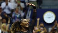 August 29, 2022 Serena Williams of the U.S. celebrates winning her first round match against Montenegro's Danka Kovinic REUTERS/Mike Segar