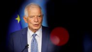 European Union Foreign Policy Chief Josep Borrell speaks on the tensions between the neighbouring Western Balkan nations in Brussels, Belgium, August 18, 2022. REUTERS/ Johanna Geron


