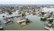 A general view of the submerged houses, following rains and floods during the monsoon season in Dera Allah Yar, District Jafferabad, Pakistan, September 1, 2022. (REUTERS)