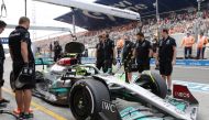 September 2, 2022 Mercedes' Lewis Hamilton during practice REUTERS/Piroschka Van De Wouw