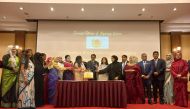 Members of the Association of Bangladeshi Women in Qatar (Ananna) with Bangladesh Ambassador to Qatar H E Md. Jashim Uddin.