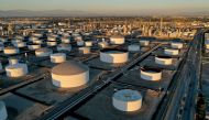 Storage tanks are seen at Marathon Petroleum's Los Angeles Refinery, which processes domestic & imported crude oil into California Air Resources Board (CARB), gasoline, diesel fuel, and other petroleum products, in Carson, California, U.S., March 11, 2022. REUTERS/Bing Guan