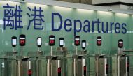 Closed counters are seen at the departures hall of Hong Kong International Airport, following the coronavirus disease (COVID-19) outbreak, in Hong Kong, China October 20, 2020. REUTERS/Lam Yik/

