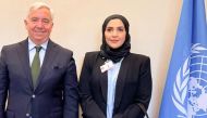 NHRC Chairperson H E Maryam bint Abdullah Al Attiyah with President of the United Nations Human Rights Council Ambassador Federico Villegas.
