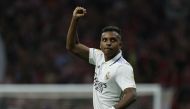 Real Madrid's Rodrygo celebrates after the match Reuters/Susana Vera