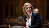 British Secretary of State for Foreign Affairs Liz Truss makes a statement on sanctions after Russia invaded Ukraine, in the House of Commons, London, Britain, February 28, 2022. UK Parliament/Jessica Taylor/Handout via REUTERS