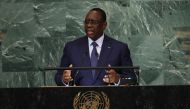 President of the Republic of Senegal and Chairperson of the African Union Macky Sall addresses the 77th Session of the United Nations General Assembly at UN Headquarters in New York City, US, on September 20, 2022. (REUTERS/Brendan McDermid)
