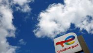  A sign with the logo of French oil and gas company TotalEnergies is pictured at a petrol station in Nantes, France, June 30, 2022. REUTERS/Stephane Mahe/File Photo