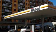 The logo of Italian energy company Eni is seen at a gas station in Rome on August 16, 2018. File Photo / Reuters