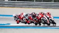 Action during the sixth round of the Asia Talent Cup at the Chang International Circuit in Buriram, yesterday.