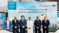 Officials from AAB and Toyota Motor Corporation during the launch of Kinto Rent, in Doha, recently. 