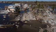 File photo of destruction in Florida after Hurricane Ian 