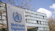 A logo is pictured outside a building of the World Health Organization (WHO) in Geneva, Switzerland, on April 6, 2021. File Photo / Reuters
