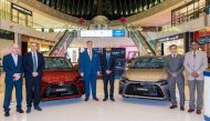 Officials pose with the all-new Toyota Yaris 2023 during the launch ceremony at the Doha Festival City, recently. 