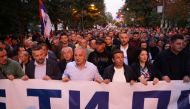 Bosnian Serb opposition protests against an allegedly rigged vote, in Banja Luka, Bosnia and Herzegovina, October 6, 2022. (REUTERS/Dado Ruvic)