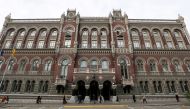 A general view shows the headquarters of the National Bank of Ukraine in Kyiv, Ukraine April 18, 2019. REUTERS/Valentyn Ogirenko/File Photo
