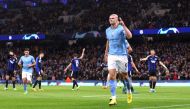 Manchester City's Erling Braut Haaland celebrates scoring their second goal Action Images via Reuters/Lee Smith/File Photo
