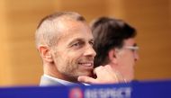 UEFA president Aleksander Ceferin during the press conference to announce Portugal, Spain and Ukraine joint 2030 World Cup bid at the UEFA headquarters, Nyon, Switzerland , on October 5, 2022.  REUTERS/Denis Balibouse
