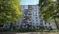 A view shows a building damaged by a Russian missile strike, amid their attack on Ukraine, in Zaporizhzhia, Ukraine, on October 7, 2022. REUTERS/Stringer