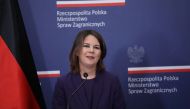 German Foreign Minister Annalena Baerbock attends a news conference in Warsaw, Poland, on October 4, 2022. Slawomir Kaminski/Agencja Wyborcza.pl via REUTERS