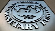 The International Monetary Fund (IMF) logo is seen outside the headquarters building in Washington, US, on September 4, 2018. File Photo / Reuters
