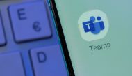 Microsoft Teams app is seen on the smartphone placed on the keyboard in this illustration taken on July 26, 2021. File Photo / Reuters
