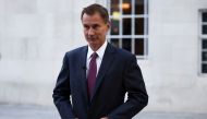 British Chancellor of the Exchequer Jeremy Hunt speaks during an interview with television correspondent Robert Peston outside the BBC headquarters, in London, Britain, October 15, 2022. Reuters/Henry Nicholls