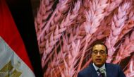 Egyptian Prime Minister Moustafa Madbouly, speaks during a news conference to announce the Egyptian state's vision to deal with the global economic crisis at the headquarters of the Investment Authority in Cairo on May 15, 2022.  File Photo / Reuters
