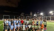 Members of Qatar Women’s National Football Team visiting the New York Recreational Women’s Soccer League.