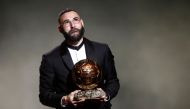 Real Madrid's Karim Benzema after winning the 2022 Ballon d'Or award at the Chatelet Theatre, Paris, France, on October 17, 2022.  REUTERS/Benoit Tessier