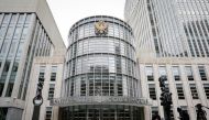 Cameras are set up outside The United States District Court for the Eastern District of New York in Brooklyn, New York, US, on October 27, 2020.  File Photo / Reuters