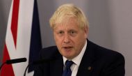 Former British Prime Minister Boris Johnson speaks at a news conference during the Commonwealth Heads of Government Meeting (CHOGM) at Lemigo Hotel, in Kigali, Rwanda, on June 24, 2022.   File Photo / Reuters
