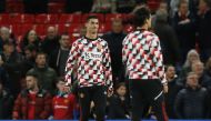 Manchester United's Cristiano Ronaldo during the warm up before the Manchester United-Tottenham Hotspur match, Old Trafford, Manchester, Britain, October 19, 2022. (REUTERS/Craig Brough)